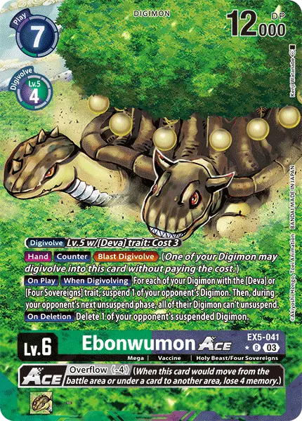 Digimon TCG Card 'EX5-041_P1' 'Ebonwumon'