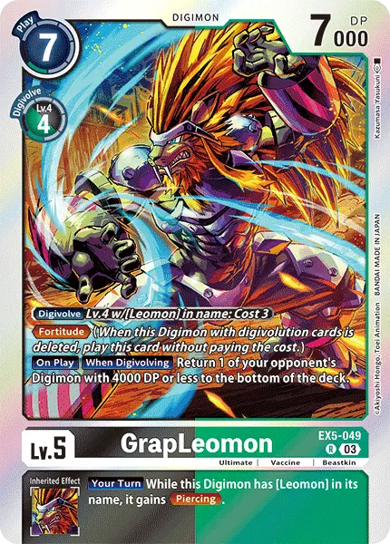 Digimon TCG Card EX5-049 GrapLeomon