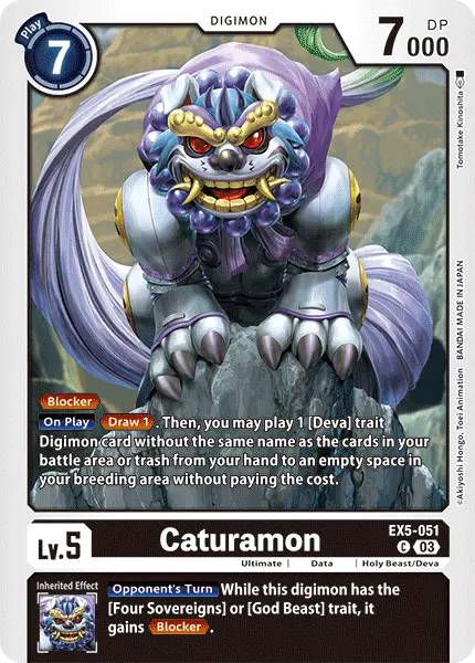 Digimon TCG Card EX5-051 Caturamon
