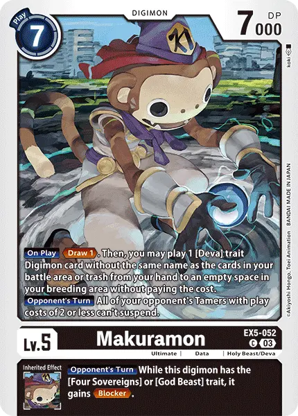 Digimon TCG Card EX5-052 Makuramon