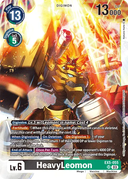 Digimon TCG Card 'EX5-055' 'HeavyLeomon'