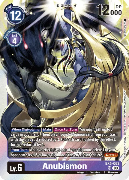 Digimon TCG Card EX5-062 Anubismon
