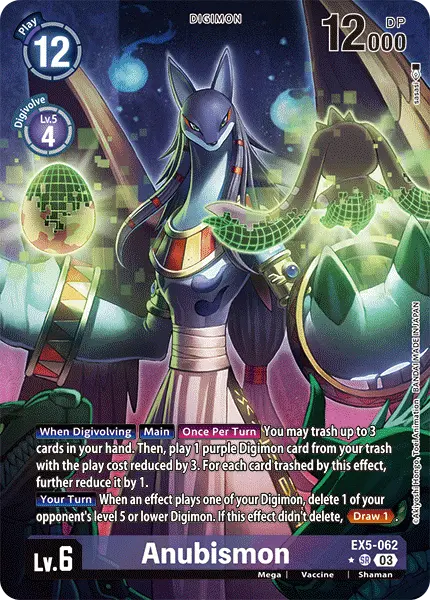 Digimon TCG Card EX5-062_P1 Anubismon