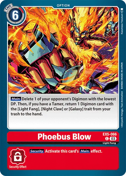 Digimon TCG Card EX5-066 Phoebus Blow