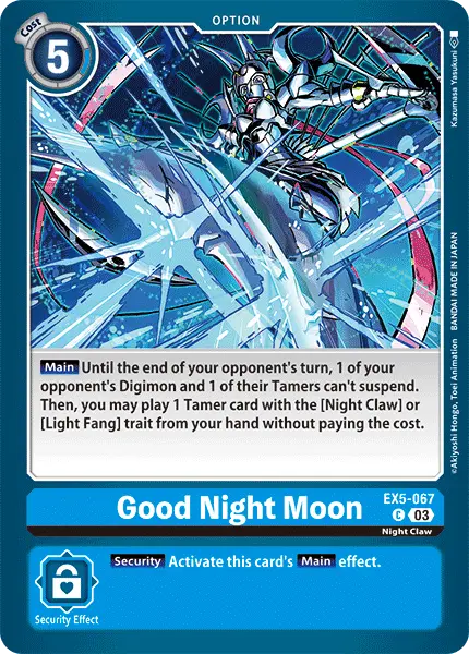 Digimon TCG Card EX5-067 Good Night Moon