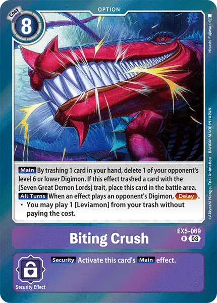 Digimon TCG Card 'EX5-069' 'Biting Crush'