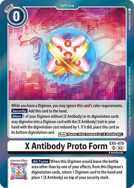 Digimon TCG Card 'EX5-070' 'X Antibody Protoform'