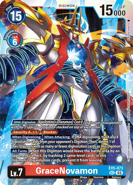 Deck GraceNovamon Bandai with preview of card EX5-073