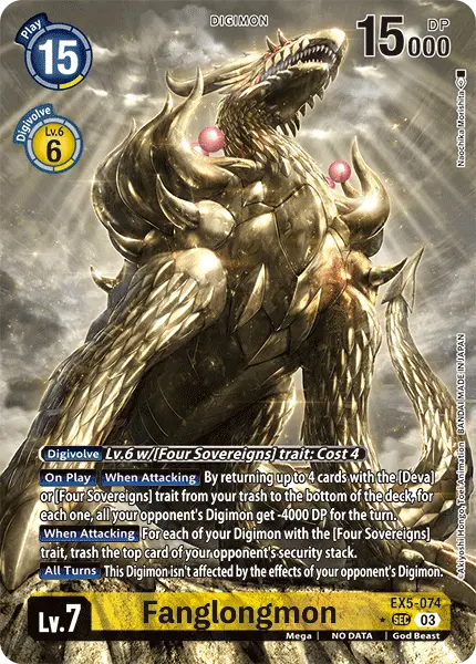 Digimon TCG Card EX5-074_P1 Fanglongmon