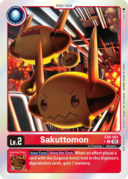 Digimon TCG Card 'EX6-001_P1' 'Sakuttomon'