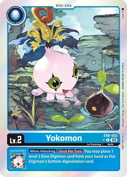 Digimon TCG Card 'EX6-002_P1' 'Yokomon'