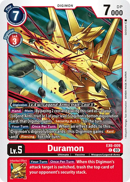 Digimon TCG Card 'EX6-009' 'Duramon'