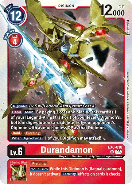 Digimon TCG Card EX6-010 Durandamon