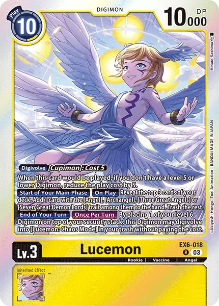 Digimon TCG Card 'EX6-018' 'Lucemon'