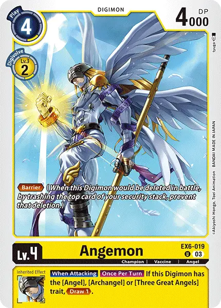 Digimon TCG Card EX6-019 Angemon