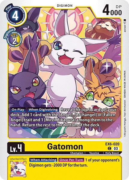 Digimon TCG Card 'EX6-020' 'Gatomon'