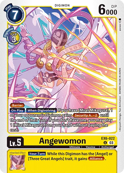 Digimon TCG Card 'EX6-022' 'Angewomon'
