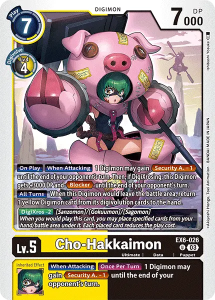 Digimon TCG Card 'EX6-026' 'Cho-Hakkaimon'