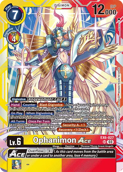 Digimon TCG Card EX6-027 Ophanimon