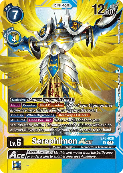 Digimon TCG Card 'EX6-028' 'Seraphimon'