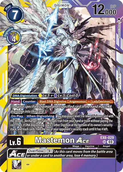 Deck Mastemon with preview of card EX6-029