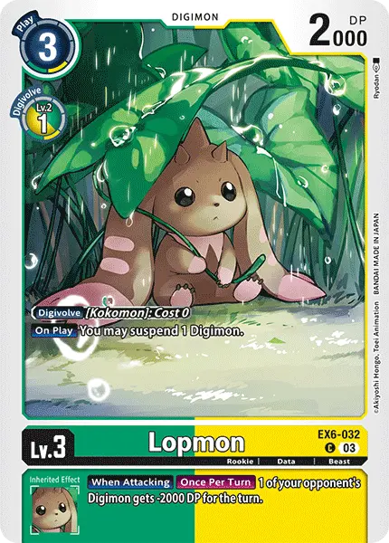 Digimon TCG Card EX6-032 Lopmon