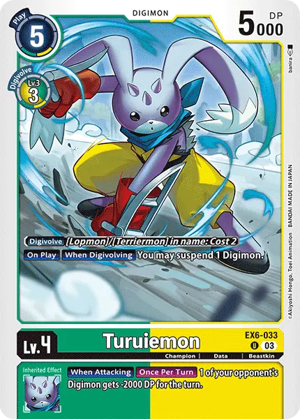 Digimon TCG Card 'EX6-033' 'Turuiemon'