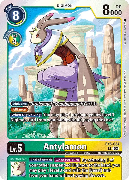 Digimon TCG Card EX6-034 Antylamon