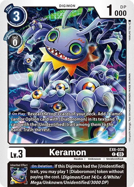 Digimon TCG Card 'EX6-036' 'Keramon'