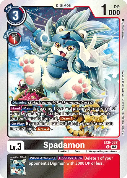 Digimon TCG Card 'EX6-037' 'Spadamon'