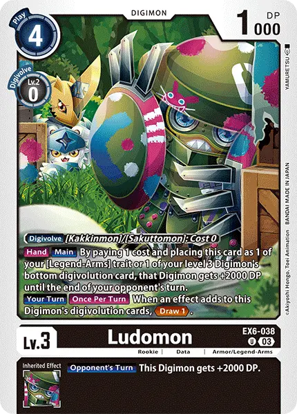 Digimon TCG Card EX6-038 Ludomon