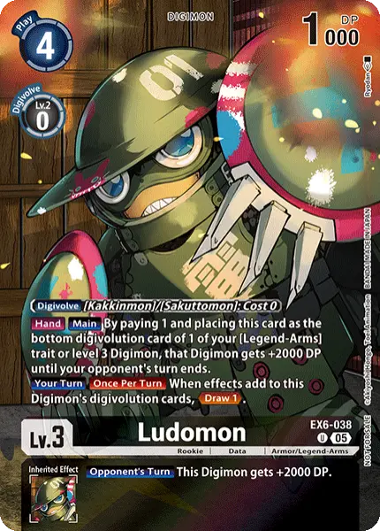Digimon TCG Card EX6-038_P1 Ludomon
