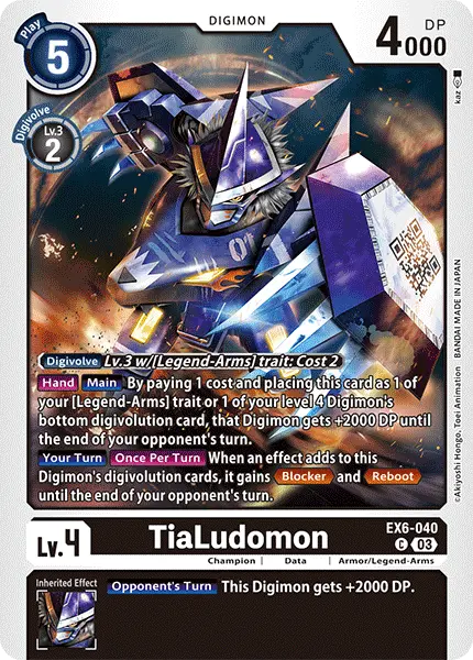 Digimon TCG Card 'EX6-040' 'TiaLudomon'