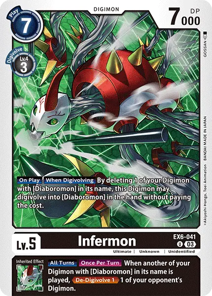 Digimon TCG Card 'EX6-041' 'Infermon'