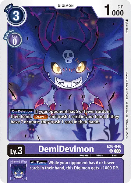 Digimon TCG Card EX6-046 DemiDevimon