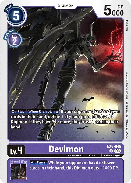 Digimon TCG Card 'EX6-049' 'Devimon'