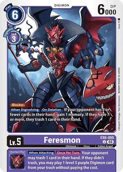 Digimon TCG Card 'EX6-050' 'Feresmon'