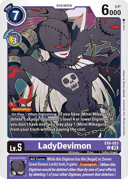 Digimon TCG Card EX6-053 LadyDevimon