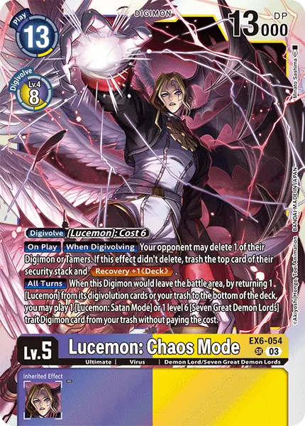 Digimon TCG Card EX6-054 Lucemon: Chaos Mode