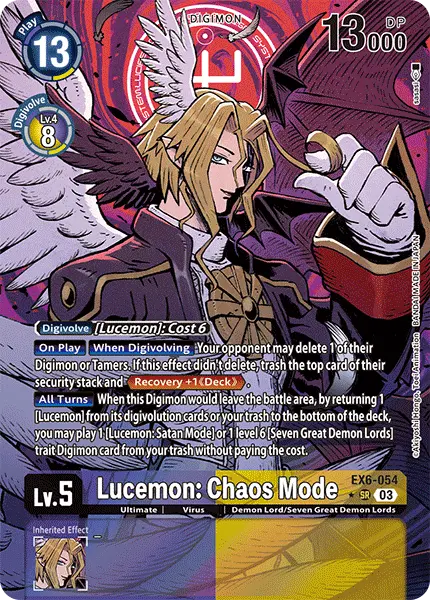 Digimon TCG Card EX6-054_P1 Lucemon: Chaos Mode