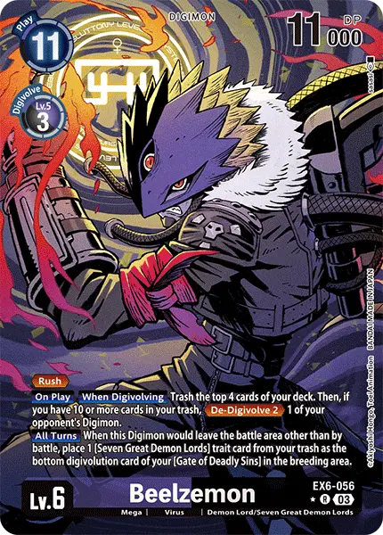 Digimon TCG Card 'EX6-056_P1' 'Beelzemon'