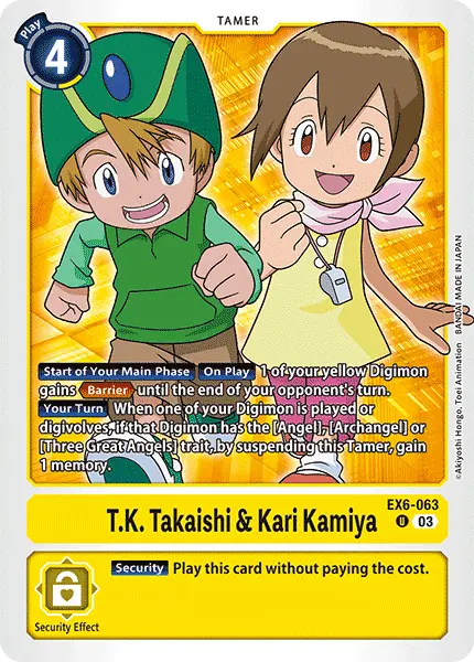 Digimon TCG Card EX6-063 T.K. Takaishi & Kari Kamiya