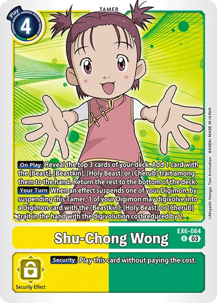 Digimon TCG Card EX6-064 Shu-Chong Wong