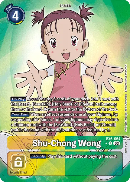 Digimon TCG Card 'EX6-064_P1' 'Shu-Chong Wong'