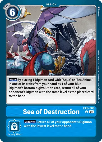 Digimon TCG Card 'EX6-066' 'Sea of Destruction'
