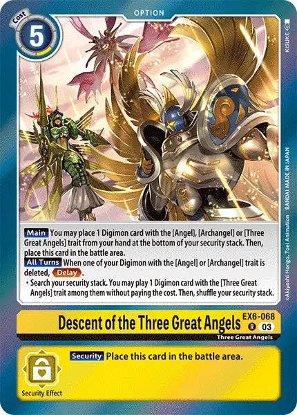 Digimon TCG Card 'EX6-068' 'Descent of the Three Great Angels'