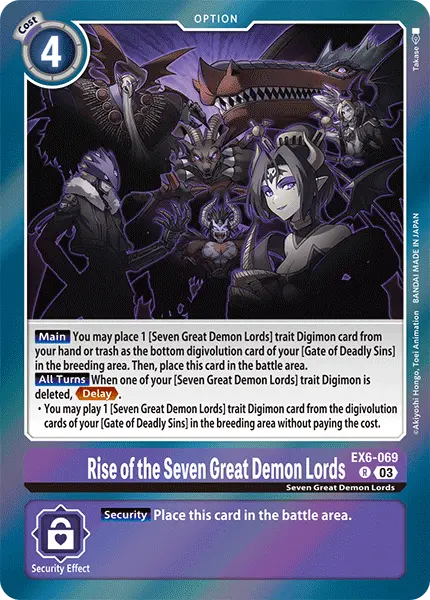 Digimon TCG Card 'EX6-069' 'Ascent of the Seven Great Demon Lords'