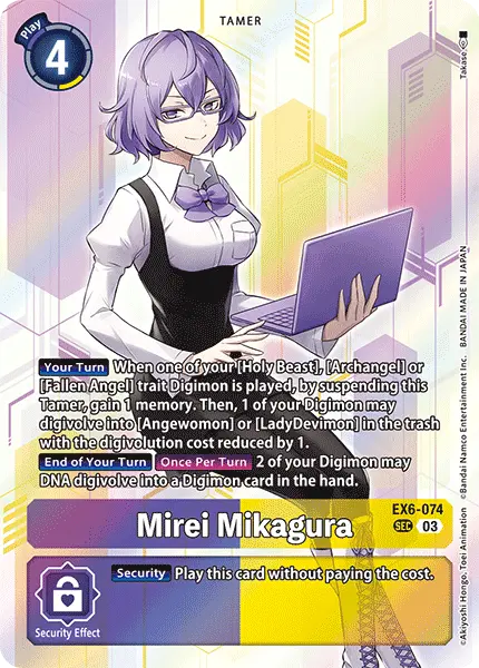 Digimon TCG Card 'EX6-074' 'Mirei Mikagura'