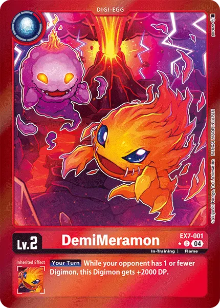 Digimon TCG Card 'EX7-001_P1' 'DemiMeramon'