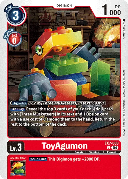 Digimon TCG Card 'EX7-008' 'ToyAgumon'